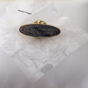 Clayton State University blue & gold lapel pin
